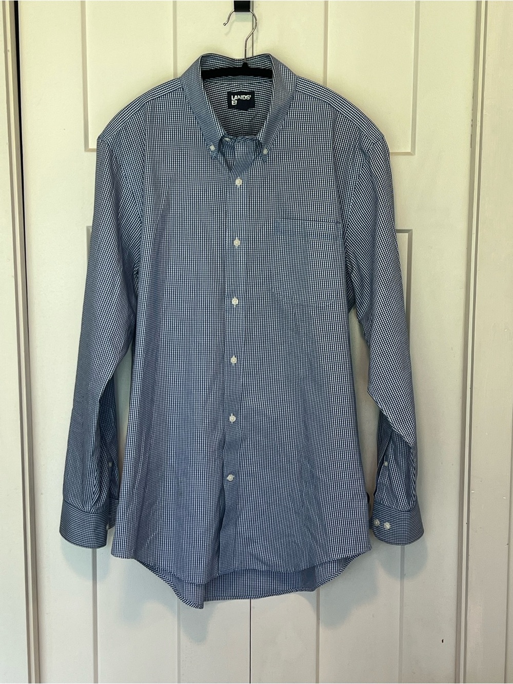 Lands' End No Iron Supima Pinpont Oxford Button-Down Dress Shirt Sz 16-34 NWT.